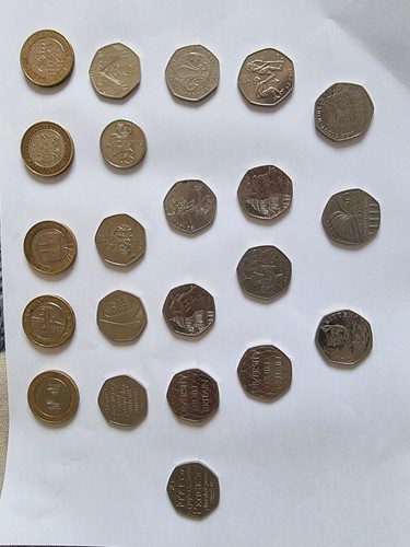 Coins collection two pound - two,
