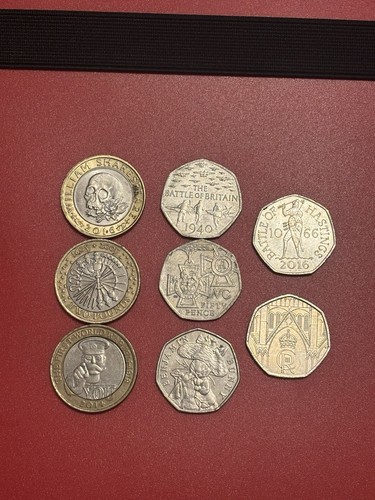 Commemorative coins x8 - uk,